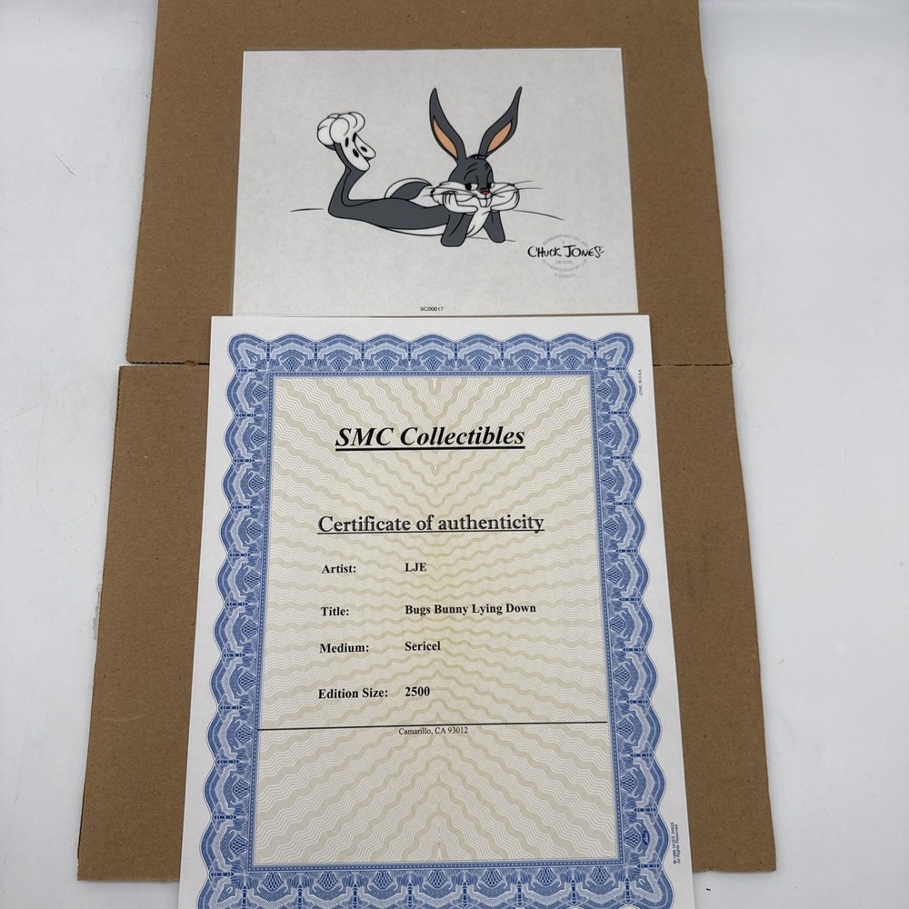 "Bugs Bunny Lying Down" Limited Edition Sericel by Chuck Jones w/ COA